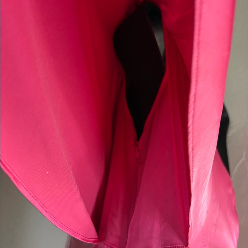 Anrabess One-Shoulder Fuchsia Satin Midi Dress sz M preloved - Picture 11 of 11